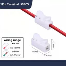 Quick Wire Connectors 1P 2P No Soldering Required Spring Clamp Cable Terminals Screwless Terminal Block for Electronics
