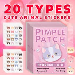 600pieces of cartoon cat acne patches, facial acne patches, concealer acne patches, and pimples patches. Ultra-thin and breathab