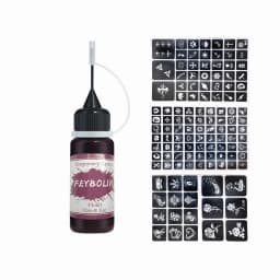Long-Lasting Temporary Tattoo Inks with 3 Tattoo Stickers Kit, Freehand Painting Gel for Makeup Trend Party Tattoos for Face Bod