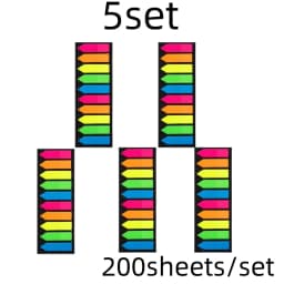 200 sheets Posted it Transparent Sticky Note Notebook Memo Pad Clear Sticky Notes Index Tabs Bookmark Stationery Office Supplies