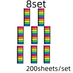 200 sheets Posted it Transparent Sticky Note Notebook Memo Pad Clear Sticky Notes Index Tabs Bookmark Stationery Office Supplies