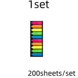 200 sheets Posted it Transparent Sticky Note Notebook Memo Pad Clear Sticky Notes Index Tabs Bookmark Stationery Office Supplies