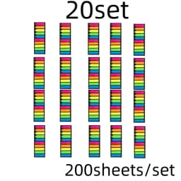 200 sheets Posted it Transparent Sticky Note Notebook Memo Pad Clear Sticky Notes Index Tabs Bookmark Stationery Office Supplies
