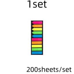 200 sheets Posted it Transparent Sticky Note Notebook Memo Pad Clear Sticky Notes Index Tabs Bookmark Stationery Office Supplies