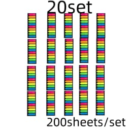 200 sheets Posted it Transparent Sticky Note Notebook Memo Pad Clear Sticky Notes Index Tabs Bookmark Stationery Office Supplies