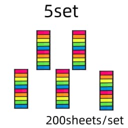200 sheets Posted it Transparent Sticky Note Notebook Memo Pad Clear Sticky Notes Index Tabs Bookmark Stationery Office Supplies
