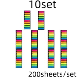 200 sheets Posted it Transparent Sticky Note Notebook Memo Pad Clear Sticky Notes Index Tabs Bookmark Stationery Office Supplies