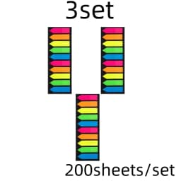 200 sheets Posted it Transparent Sticky Note Notebook Memo Pad Clear Sticky Notes Index Tabs Bookmark Stationery Office Supplies