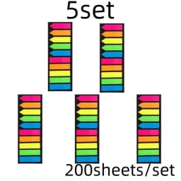 200 sheets Posted it Transparent Sticky Note Notebook Memo Pad Clear Sticky Notes Index Tabs Bookmark Stationery Office Supplies