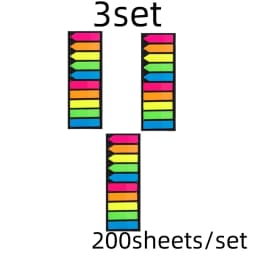 200 sheets Posted it Transparent Sticky Note Notebook Memo Pad Clear Sticky Notes Index Tabs Bookmark Stationery Office Supplies