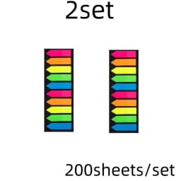 200 sheets Posted it Transparent Sticky Note Notebook Memo Pad Clear Sticky Notes Index Tabs Bookmark Stationery Office Supplies