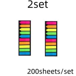 200 sheets Posted it Transparent Sticky Note Notebook Memo Pad Clear Sticky Notes Index Tabs Bookmark Stationery Office Supplies