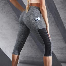 Mesh Yoga Shorts Female High Waist Pocket Sport Shorts Push Up Butt Workout Running Quick Drying and Breathable Casual Shorts