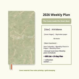 Kinbor 2026 Weekly Planner Pocket Size Notebook Week Plan Notepad Schedule Planning Book Punch Efficiency Manual Daily Writing