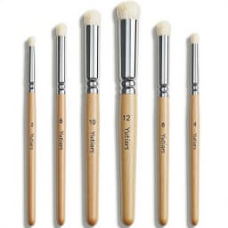 Miniature Paint Brushes Set - Premium Goat Hair Dry Brushes for Model Painting, Domed Drybrush Kit for Scale Models & Miniatures