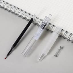 5 Pens 50 Refills Gel Ink Pen Set 0.5mm Black Ink Retractable Transparent Design Soft Grip Smooth Writing Office School Supplies