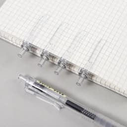 5 Pens 50 Refills Gel Ink Pen Set 0.5mm Black Ink Retractable Transparent Design Soft Grip Smooth Writing Office School Supplies