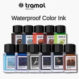 Tramol 30 Colors 18ml Color Ink Cartridge Refill Fountain Pen Glass Bottled Ink Supplies Office School Stationery PK JINHAO