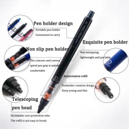 uni M5-452 Mechanical Pencil KURU TOGA Low Center Of Gravity Rotation ,0.5MM With HB/2B Lead Core Drawing Writing Stationery