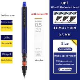 uni M5-452 Mechanical Pencil KURU TOGA Low Center Of Gravity Rotation ,0.5MM With HB/2B Lead Core Drawing Writing Stationery