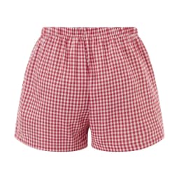 Gingham Boxer Shorts for Women Teen-girls Cute Red Gingham Check Pajamas Shorts Sleep Lounge Shorts Summer Outfit