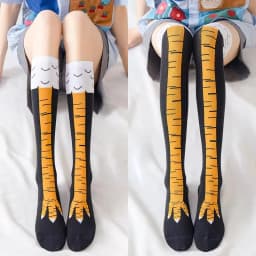 Funny Chicken Paw Stocking Over-knee 50/70CM Pressure Long Stocking for Women Personalized Realistic Chicken Feet Sports Socks #