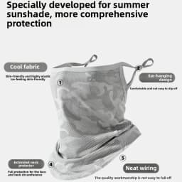 Anti-UV Cycling Mask Sunscreen Face Cover Breathable Ice Silk Face Scarf Men Women Outdoor Sports Fishing Hiking Cooling Mask