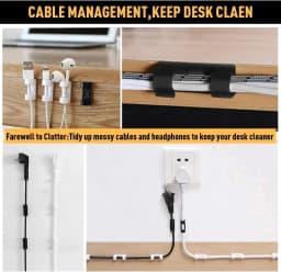 Cable Clips Organizer Drop Wire Holder Cord Management Self-Adhesive Cable Manager Fixed Clamp Wire Winder For Home Office Car