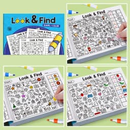 Children's Search for Items Game, Enhance Visual Perception, Fun Coloring Book, Focus and Attention, Handwriting Exercise Book