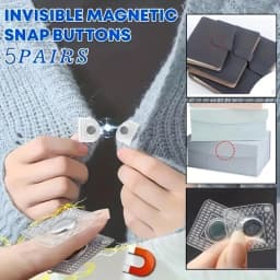 10-Pack Invisible Magnetic Snap Fasteners, 0.99cm Metal Sewing Buttons for Clothing and Bags