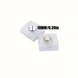 10-Pack Invisible Magnetic Snap Fasteners, 0.99cm Metal Sewing Buttons for Clothing and Bags