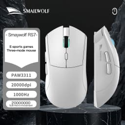 SMAILWOLF RS7 Bluetooth wireless gaming mouse PAW3311 macro driver laptop desktop computer office game 20000dpi