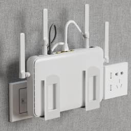 2pcs Home Router Storage Box Wall Artifact Set-top Box Wall-mounted Fixture Support Bracket Wifi Placement Rack For Living Room
