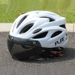 PJT Lightweight Breathable Bicycle Helmet With Magnetic Attraction Goggles Lens Bike Helmet Free Switching Adult Cycling Helmet