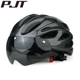 PJT Lightweight Breathable Bicycle Helmet With Magnetic Attraction Goggles Lens Bike Helmet Free Switching Adult Cycling Helmet