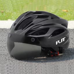PJT Lightweight Breathable Bicycle Helmet With Magnetic Attraction Goggles Lens Bike Helmet Free Switching Adult Cycling Helmet