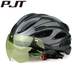 PJT Lightweight Breathable Bicycle Helmet With Magnetic Attraction Goggles Lens Bike Helmet Free Switching Adult Cycling Helmet