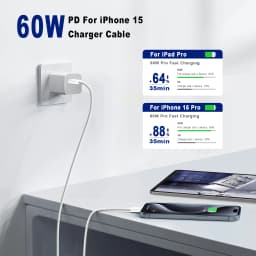 60W Type C to Type C Cable Data Line For Iphone 15 16 17 Samsung Xiaomi Fast Charging USB C to C Cable Type C Data Charger 1m2m