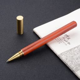 High Quality Wood Body Ballpoint Pen Brass Business Fountain Pen Students Gift Gel Pen School Office Supplies