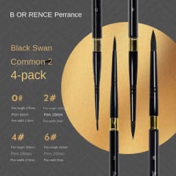 Borrence Artist Hand-Painting Drawing Brushes for Acrylic Gouache Watercolor Oil Painting Pen Nylon Hair Travel Hook Line Brush