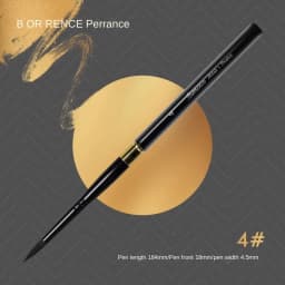 Borrence Artist Hand-Painting Drawing Brushes for Acrylic Gouache Watercolor Oil Painting Pen Nylon Hair Travel Hook Line Brush