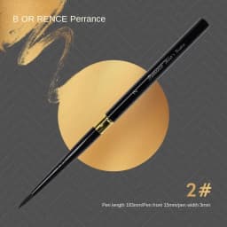 Borrence Artist Hand-Painting Drawing Brushes for Acrylic Gouache Watercolor Oil Painting Pen Nylon Hair Travel Hook Line Brush