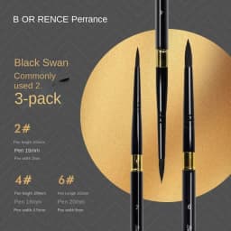 Borrence Artist Hand-Painting Drawing Brushes for Acrylic Gouache Watercolor Oil Painting Pen Nylon Hair Travel Hook Line Brush