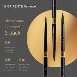 Borrence Artist Hand-Painting Drawing Brushes for Acrylic Gouache Watercolor Oil Painting Pen Nylon Hair Travel Hook Line Brush