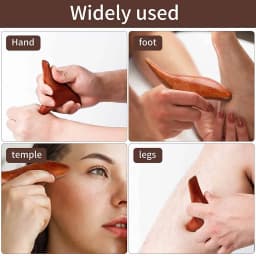 Wood Trigger Point Massage Gua Sha Tools,Professional Lymphatic Drainage Tools,Wood Therapy Massage Tools for Back Leg Hand Face