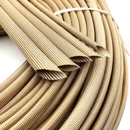 800Deg.C Multi Size Fiberglass Tube HTG Cable Sleeve Soft Chemical Fiber Glass Wire Alkali Free Fiber Braided Insulation Against
