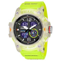 SMAEL Sport Watch Military Wristwatch for Men Alarm Stopwatch LED Digital Back Light Dual Time Display Waterproof Watch Men 8007