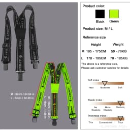 Brand New Heavy Duty Braces Pant Suspenders Adjustable Y Back Suspender Straps Motorcycle Racing Pants Snow Jet Apparel Parts L