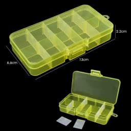 10Grids 15Grids Plastic Organizer Storage Container Jewelry Organizer Box with Adjustable Dividers for Beads Crafts Jewelry DIY