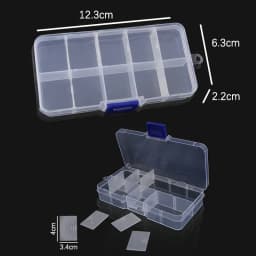 10Grids 15Grids Plastic Organizer Storage Container Jewelry Organizer Box with Adjustable Dividers for Beads Crafts Jewelry DIY